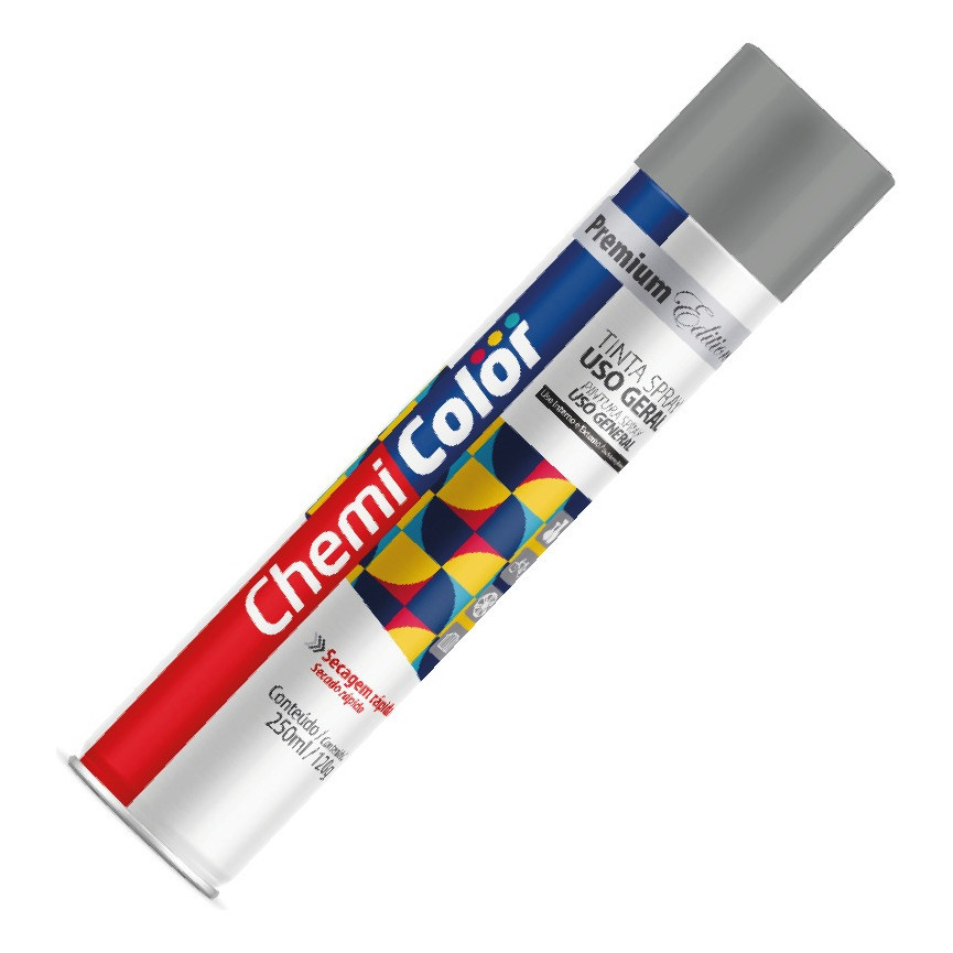 Tinta Spray Uso Geral Chemicolor 250ml Primer Cinza