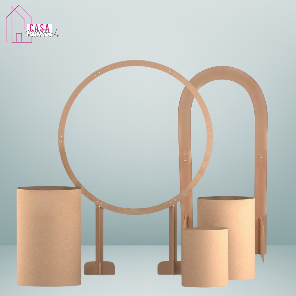 Monte sua Decoração – Cilindros e Painel Arco MDF para Eventos | Shopee ...