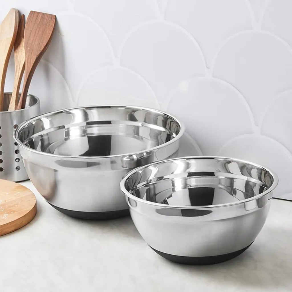 Tigela Bowl Aço Inox Fundo Antiderrapante 1800ml Bater Massa