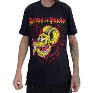 Camiseta Manga Curta Ratos De Porão Metal Punk