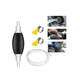 Bomba de Sucção Manual com Mangueira + Abraçadeiras Borboleta Transferência Óleo Etanol Água Gasolina em Oferta na Shopee