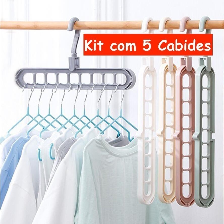 Cabide Mágico Multifuncional Multi-Dobrável Cabide 9 Furos | Shopee Brasil