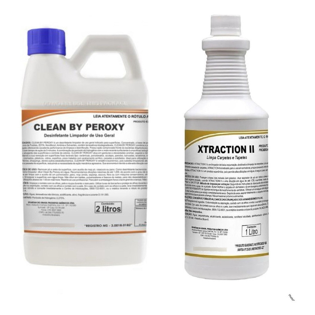 Kit 1 Clean By Peroxy 2l + 1 Xtraction Ii 1l | Shopee Brasil