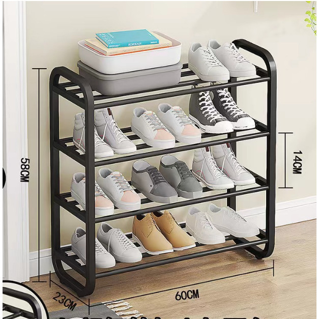 15/20 pares de sapatos 5 Andares 60cm Sapateira de Metal e Plastico Organizador Prateleira Multiuso Sapateiras