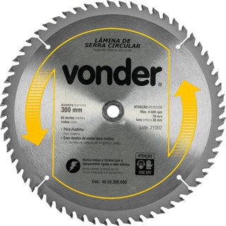 Disco de serra circular 300 mm x 30 mm 60 dentes - Vonder