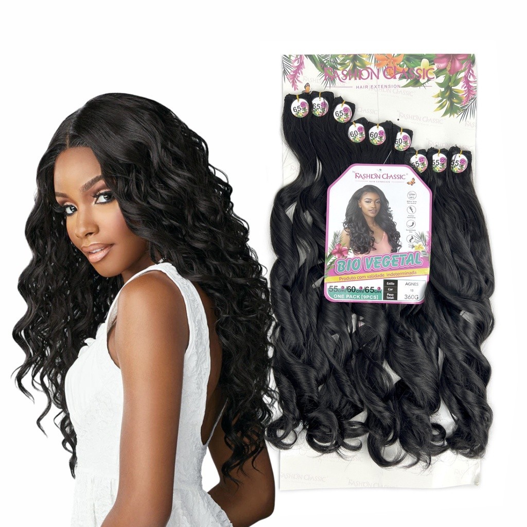 Cabelo Bio Fibra Agnes - Liso Ondulado Long Hair 360g - Fashion Classic ...
