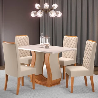 Mesa de Jantar 4 Lugares Los Angeles em Oferta na Shopee