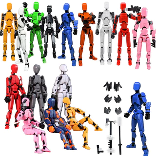 Figura 3D Ação Impressa Lucky 13 Titans 3D Dummy 13 Junta De Boneca Móvel