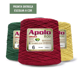 Barbante Apolo 1Kg Fio 6 - Círculo - 1045 metros - Crochê / Tricô - NOVAS CORES em Oferta na Shopee