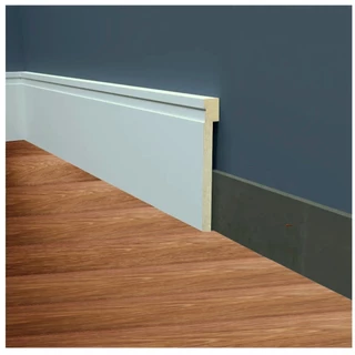 Rodapé de Mdf 12cm X 18mm X 2,40m Barra de Sobrepor com Friso 1202