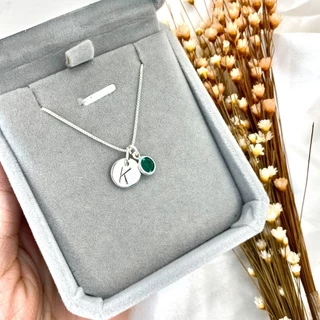 Colar Personalizado Letra Inicial Medalha Tamanho P Prata 925