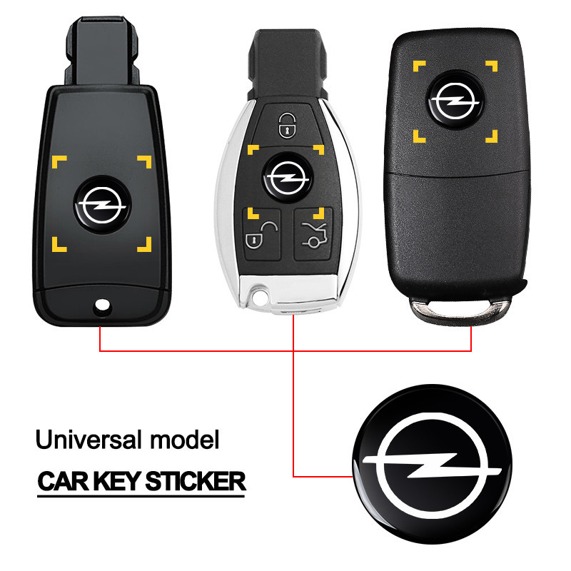 Autocolantes Com Chave De 14mm Controle Logotipo Decalques Para Opel Astra j Insignia g Corsa Zafira b Mokka Vivaro Meriva