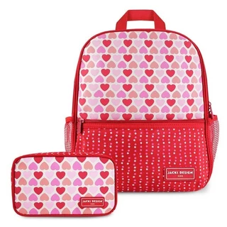 Conjunto Estojo Tamanho Médio Rosa Sapeka e Mochila Sapeka