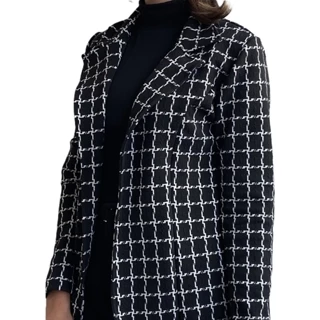 Blazer Acinturado Sobretudo Longo Feminino Casaco Social Manga Longa