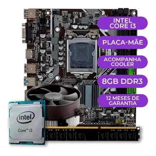 Kit Upgrade, Intel Core i3 + Placa Mãe + 8GB DDR3 em Oferta na Shopee