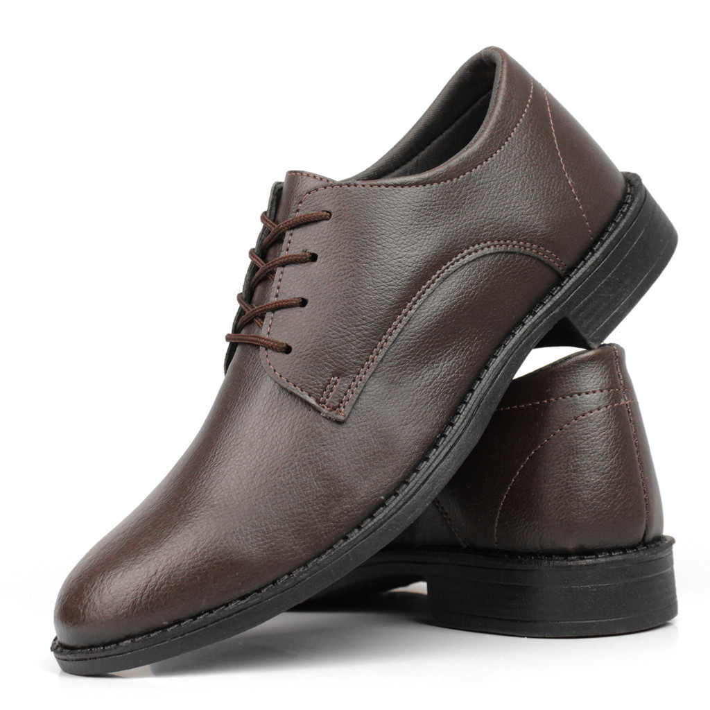 Sapato Social Oxford Masculino Classico De Amarrar Marrom