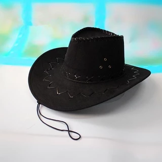 Chapéu De Cowboy Feminino / Masculino UNISEX De Camurça Com Aba Larga
