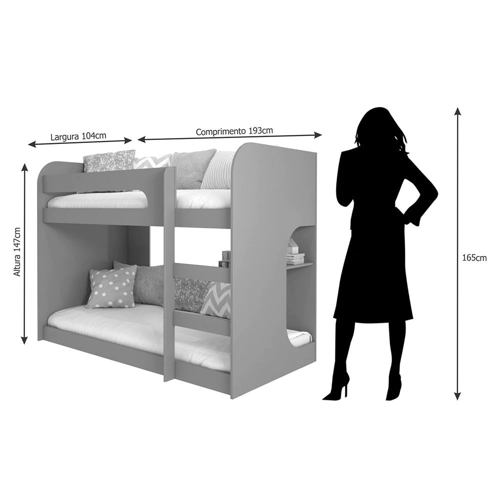 Esse tipo de beliche pode ser adaptável. Algumas opções permitem que a cama de baixo seja usada como área de atividades, leitura ou brincadeiras, promovendo um espaço multiuso que apoia o desenvolvimento criativo da criança.