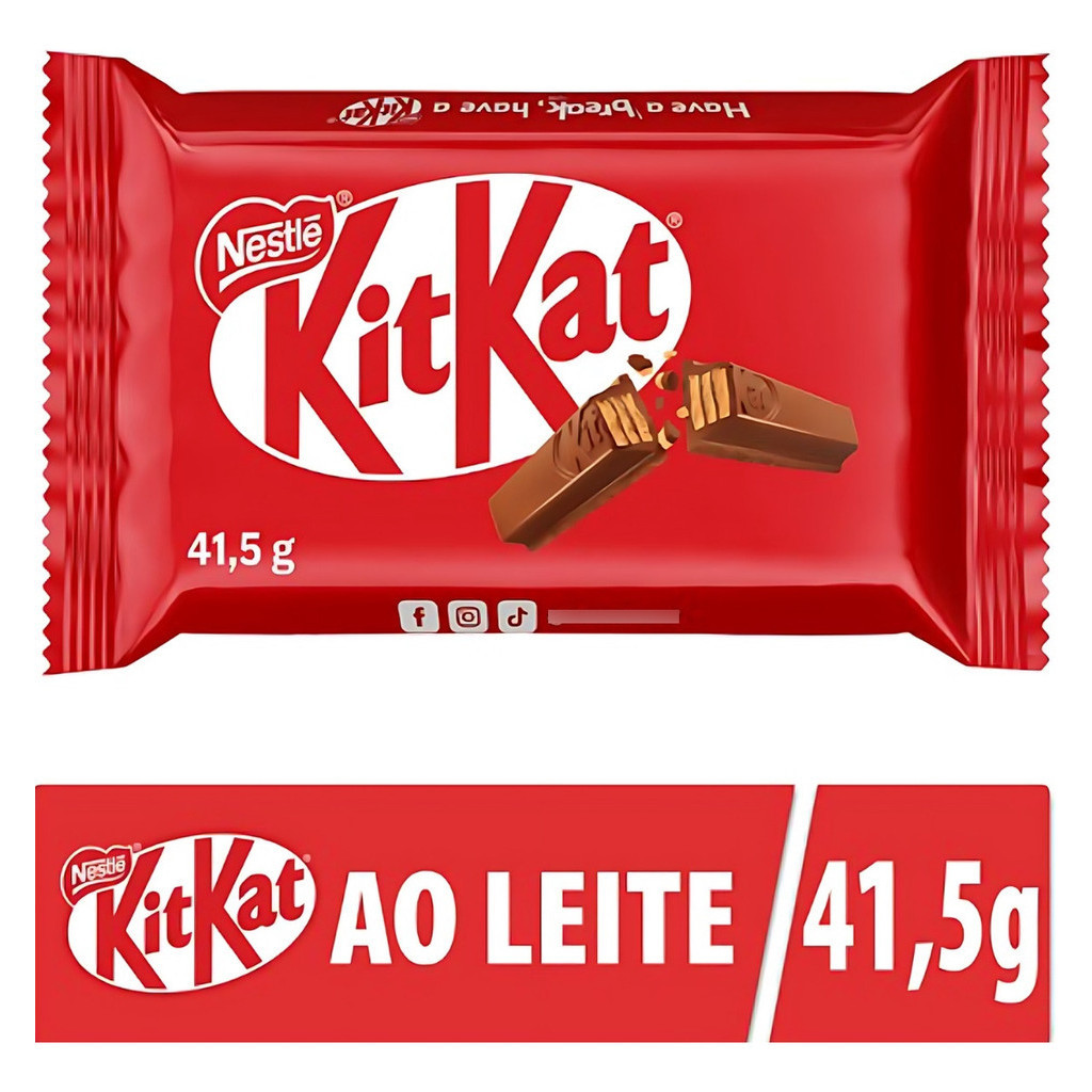 Chocolate Kit Kat Ao Leite 41,5g Nestle Club Chocolatory | Shopee Brasil