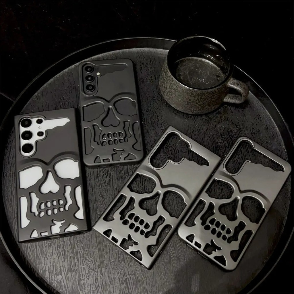 Capinha Capa Para S23 Ultra Case Esqueleto Premium Protetor Caveira