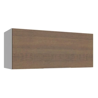 Armário Aéreo Madesa Stella 80 cm 1 Porta Basculante - Branco/Rustic em Oferta na Shopee