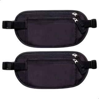 Kit 2 Pochete Doleira Antifurto Bolsa Cintura Esporte Corrida Academia Viagem Celular Documentos