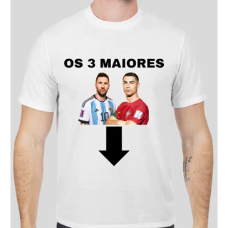 Camiseta Meme - Os 3 maiores - engraçada, meme, futebol