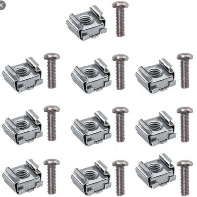 Kit Porca Gaiola M5+Parafuso Niquelado M5x12 Pct C/ 10 Und