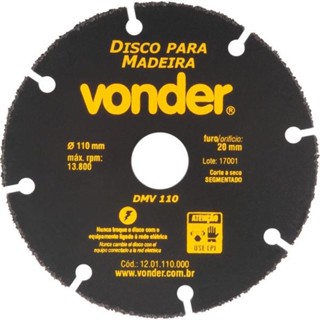 Disco de corte para madeira 110 mm - Vonder