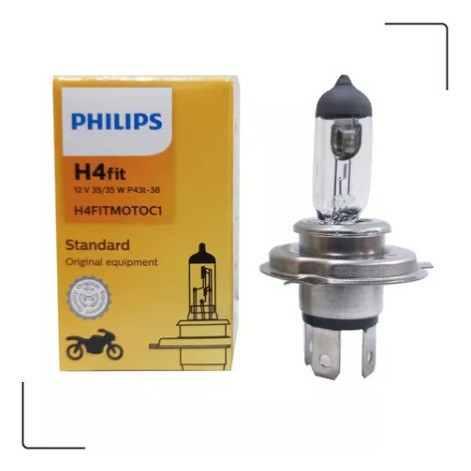 Lampada Para Moto Modelo Standard Soquete H4 35/35w Philips