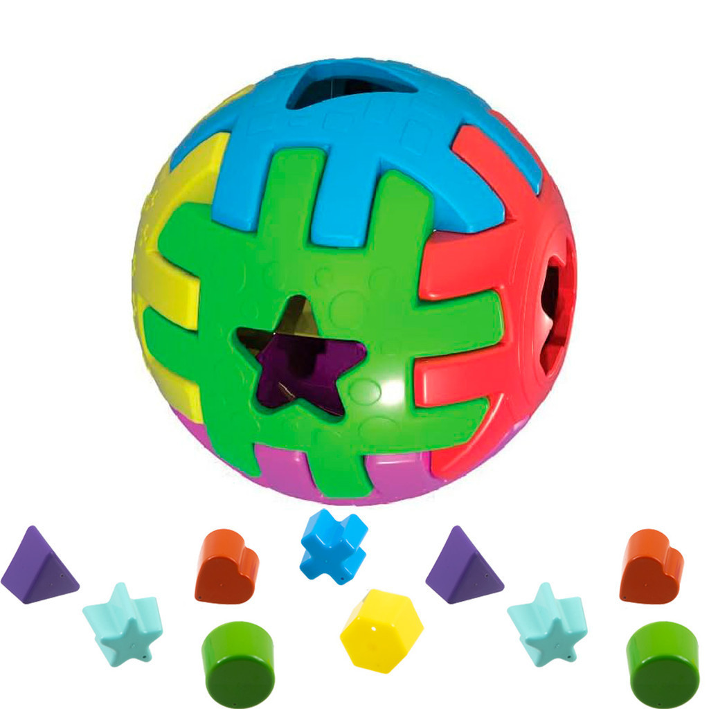 Brinquedo Educativo 1 ano Bola Bebês Encaixar Kendy 18cm | Shopee Brasil