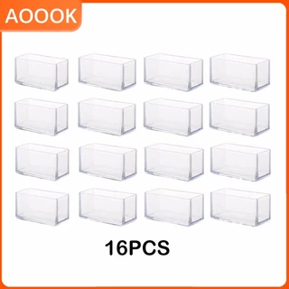Rectângulo De 16 Peças Protetor De Pés De Cadeira PVC Durável E Fundo Antiderrapante Para Ajuste Piso Cor Transparente