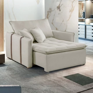 Poltrona Cama 110cm em Madeira Eucalipto Detroid Yescasa