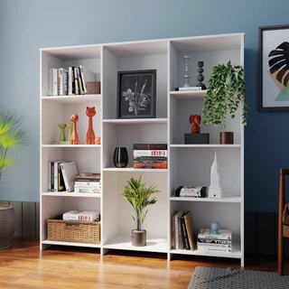 Estante para Livros Baixa 7 Prateleiras 137,5cmx136cm London Yescasa