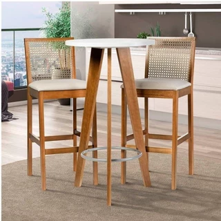 Mesa Bistrô com 2 Banquetas Altas Laís Casatema