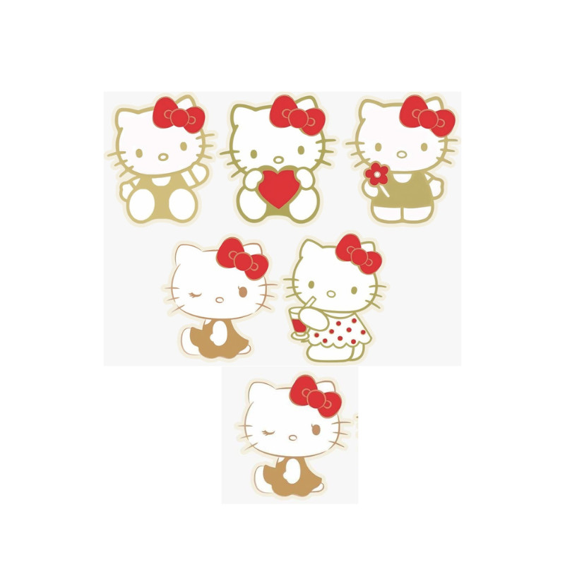 Kit Display de Mesa 6 Pç P Festa Hello Kitty Vrm/Dourado MDF | Shopee ...