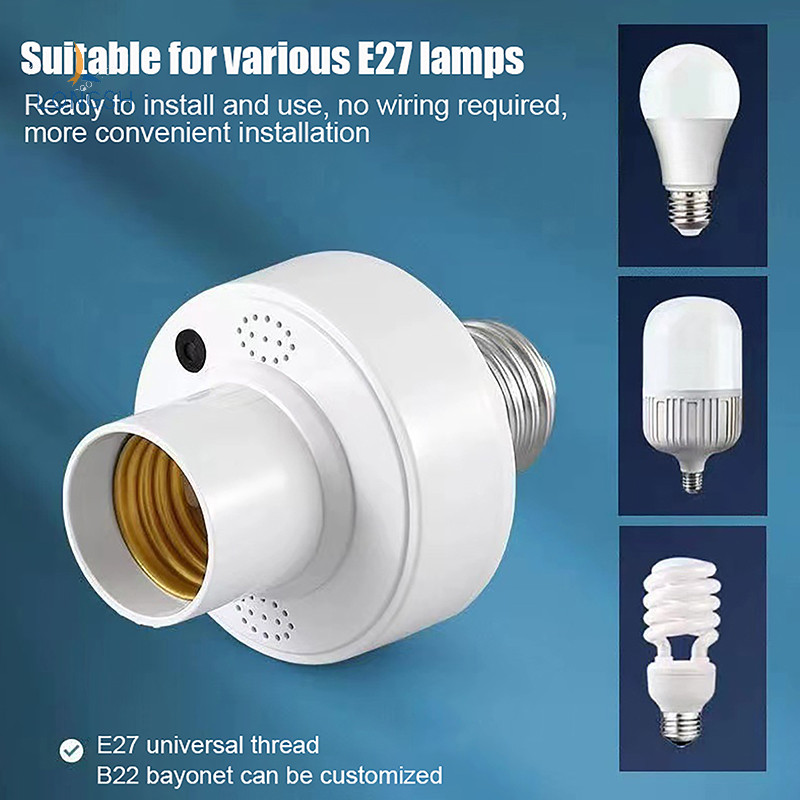 [LongSH] Tuya WIiFi BL E27 Tomada Lâmpadas Inteligentes Adaptador De Base De Suporte De Lâmpada De Cozinha Interruptor De Luz De Quarto Alexa Google Home Controle De Voz Novo