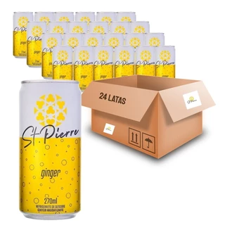 Kit c/ 24un Refrigerante de Gengibre St. Pierre Ginger 270ml