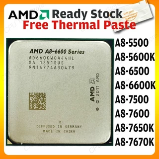 AMD A8-5500 5600K 6500k 6600K Soquete FM2 A8-7500 A8-7600 7650K 7670K + Processador CPU