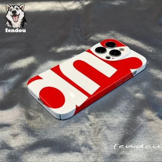 Sup Inglês Letras Moda Casal de Cartas Moda Casal de Telefone Capa resistente a choques FILM Capa dura compatível iPhone 7 8 Plus XS XR X XS max 11 12 13 14 11 Pro max 12 Pro max 13 Pro max 14 Pro max Capa protetora
