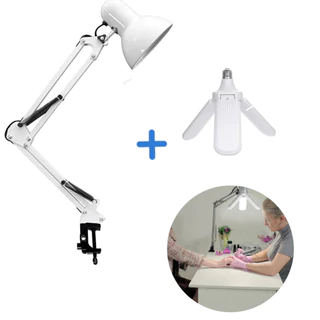 KIT Luminária Pixar Artigulada + Lampada Pétala 45w Super Branca Manicure