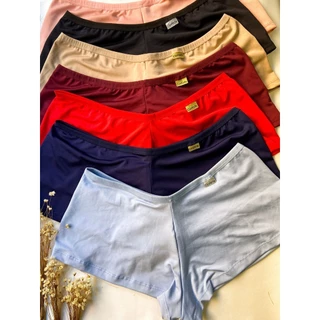 Kit 5 Calcinhas BOXER Feminina Shortinho Não Marca Sexy Cueca Feminina