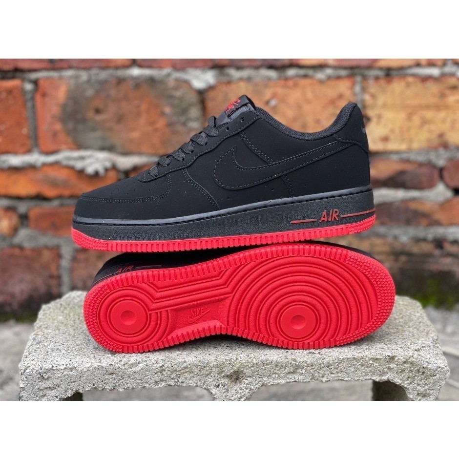 Nike AIR Force 1 No. 1 corte baixo vermelho preto | Shopee Brasil