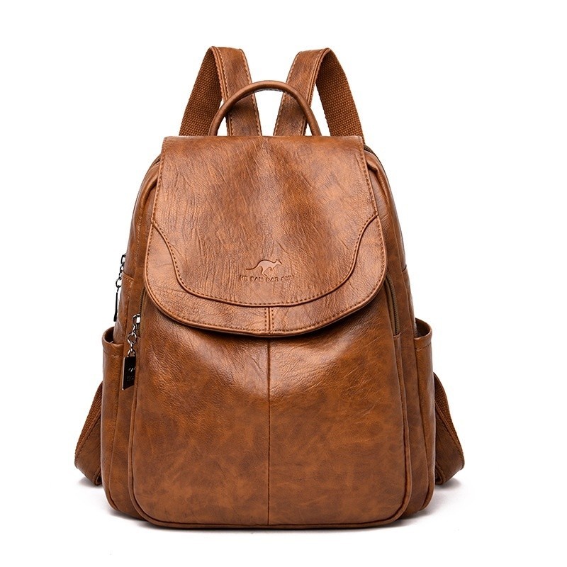Qa Mochila Mulher Mochila Mulher Mochila Grande Mochila Mulher Escola de Trabalho Viagem Couro Sintético