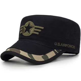 Boné de algodão estilo militar masculino com estrelas de cinco pontas camuflarGorras JJGE