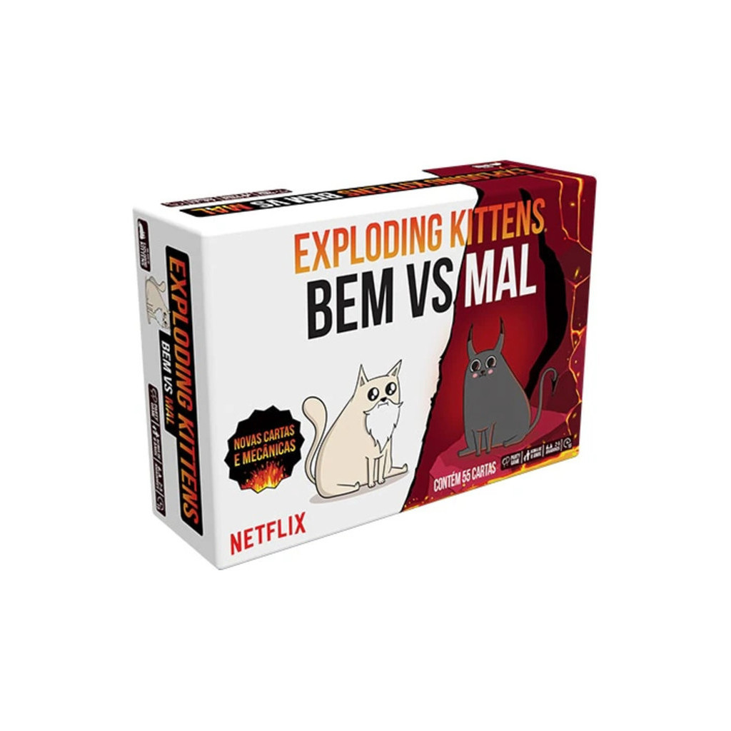 Jogo Exploding Kittens: Bem vs Mal - Galápagos