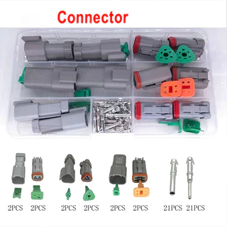 666/166PCS Conector DT Alemão DT06-2S/DT04-2P 2P 3P 4P 6P 8P 12P Elétrico À Prova D'água Para Motor De Carro Com Pinos 22-16AWG
