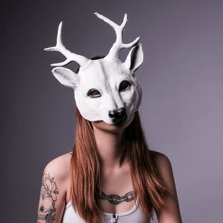 Cosplay Máscara De Veado 3D Animal PU Espuma Personalizada Mulher Presente Homem Festa De Carnaval Rave Club Máscaras De Jogo De Papel