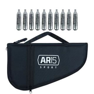 10 Cilindros Co2 12g Crosman c/ Capa Super AR15 Sport 33cm