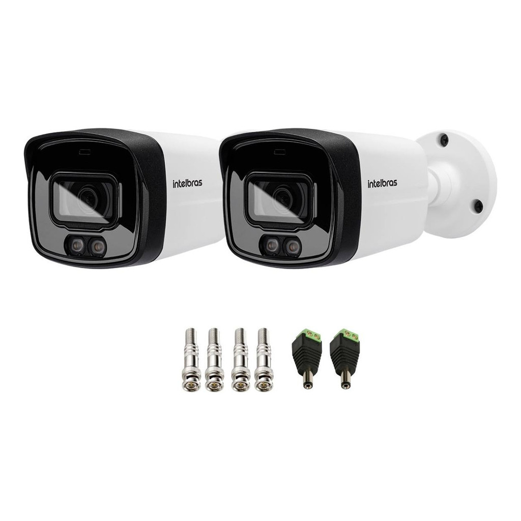 Kit 2 Câmeras Intelbras Bullet Multi HD VHD 3240 Full Color + IR Full ...